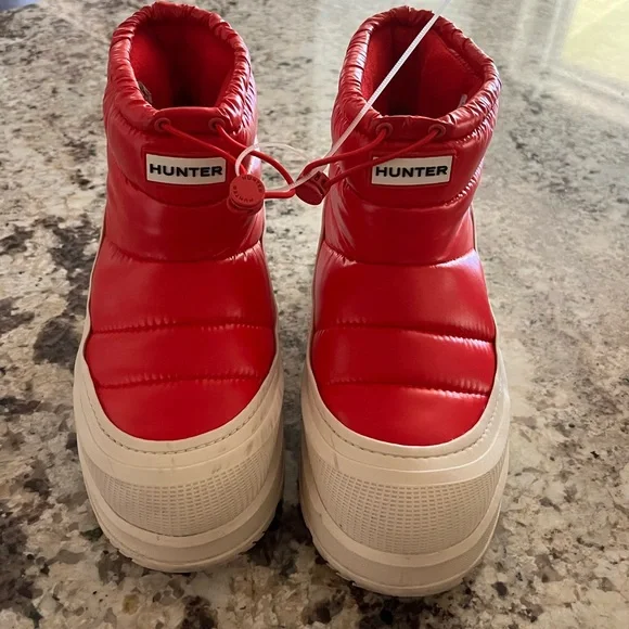 Hunter AMBLE RED PLATFORM INSULATED BOOTS US 9 $190 - Picture 8 of 9